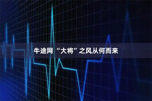 牛途网 “大将”之风从何而来