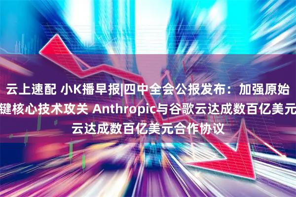 云上速配 小K播早报|四中全会公报发布：加强原始创新和关键核心技术攻关 Anthropic与谷歌云达成数百亿美元合作协议